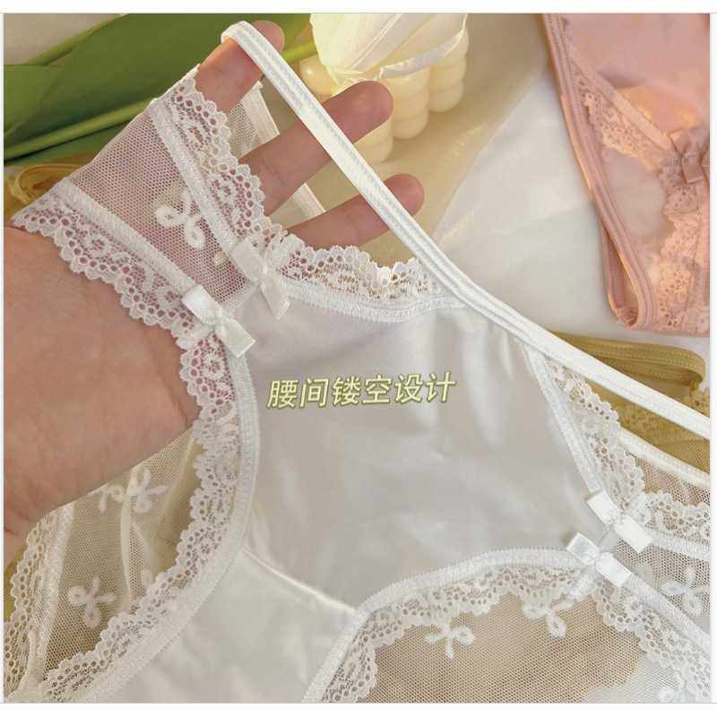 新款直销纯欲法式缎面镂空少女款蕾丝网纱透气纯棉裆少女风三角裤,女士内衣/男士内衣/家居服,女三角裤,淘宝优惠券,粉丝福利购,淘宝优惠卷