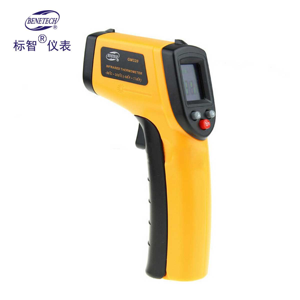 新款直销 非接触红外线测温仪GM320工业电子温度计BENETECH400