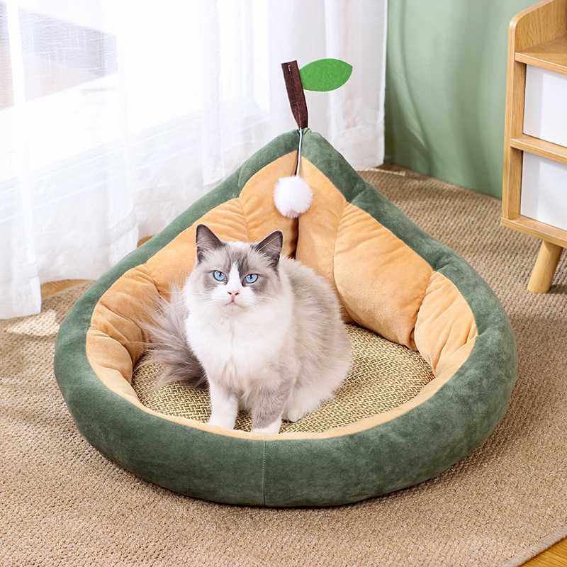 新款直销牛油果藤席棉绒双面垫宠物猫窝春夏四季可用狗狗窝大尺寸,宠物/宠物食品及用品,狗窝/屋/帐篷/沙发,淘宝优惠券,粉丝福利购,淘宝优惠卷