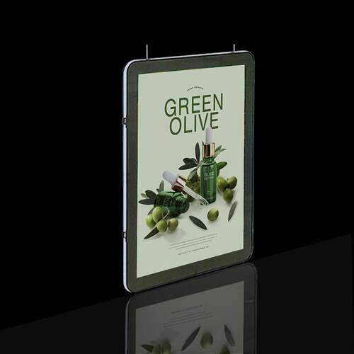 新款直销led双面吊挂磁吸水晶灯箱 新款圆角设计售楼部橱窗展示广