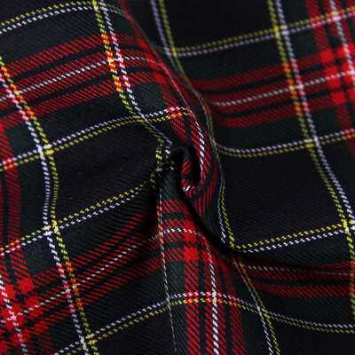 新款直销现货tr校服色织格子布料 秋冬高品质女装童装校裙裤西装