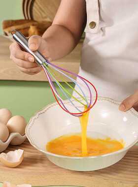 新款直销手动不锈钢柄硅胶多用打蛋器蛋糕奶油打发器手持搅拌器烘