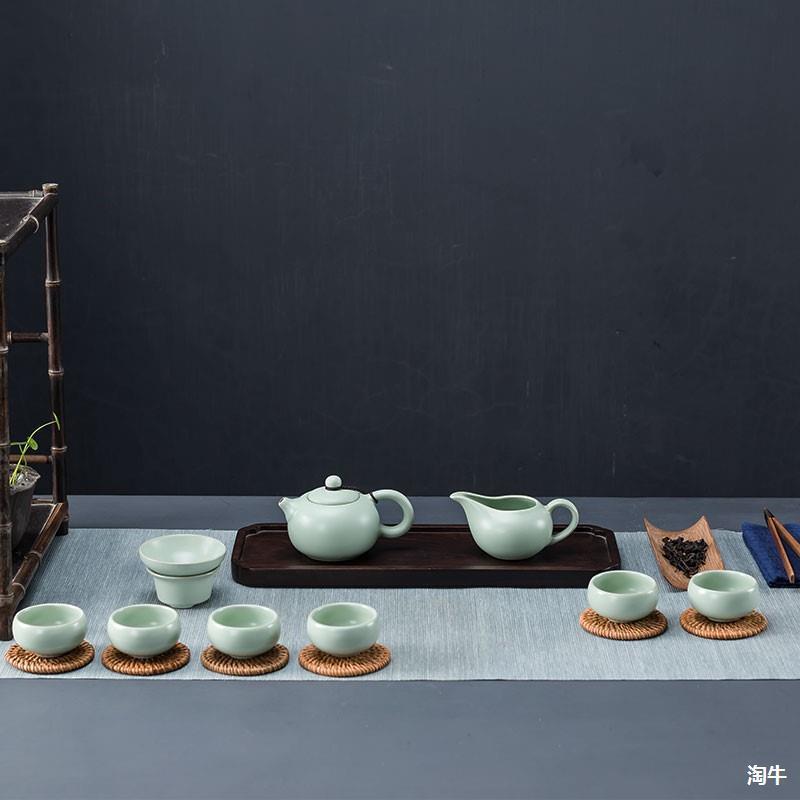 新款直销陶瓷礼品套装汝窑功夫茶具家用日式盖碗茶壶泡茶器开片可