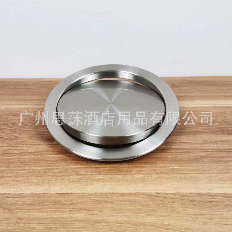 新款直销嵌入式台面盖子垃圾桶盖子不锈钢盖摇盖翻盖厨房洗手台工