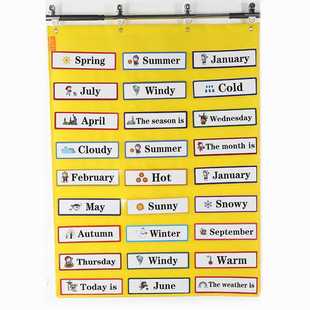 新款直销幼儿童识字卡片挂袋多排长排不分格挂图宝宝汉字拼音教具