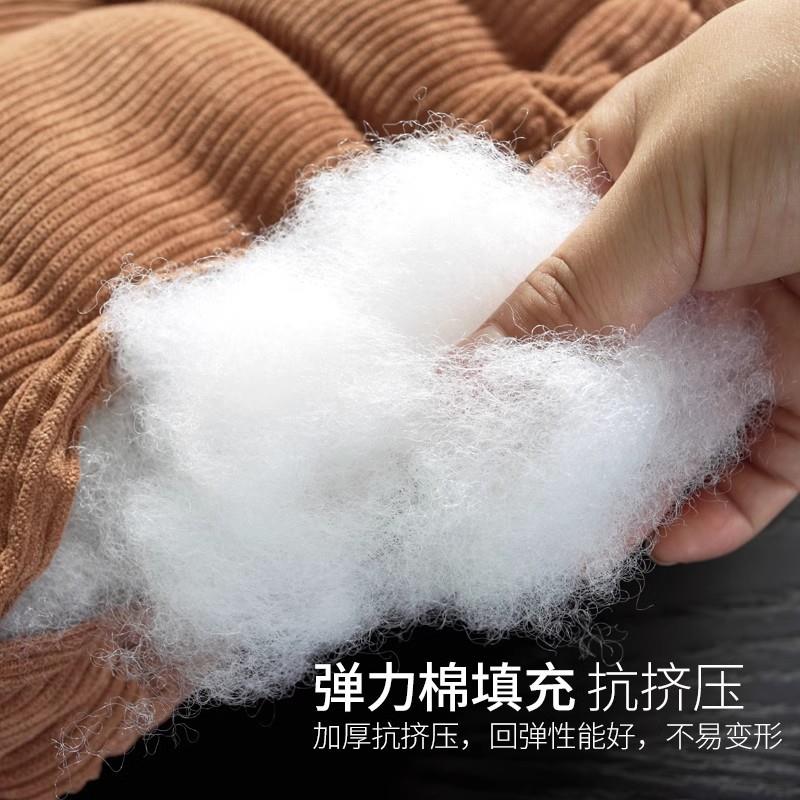 新款直销灯芯绒椅垫带提手冬季纯色款餐桌椅坐垫加厚办公家用保暖