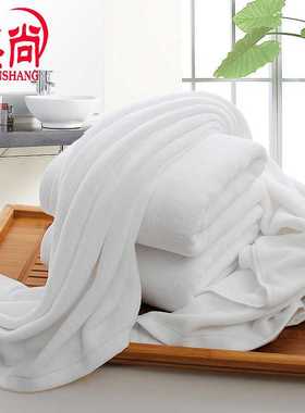 新款直销纯棉浴巾全棉酒店毛巾 32股白色美容院提字logo浴巾定做8