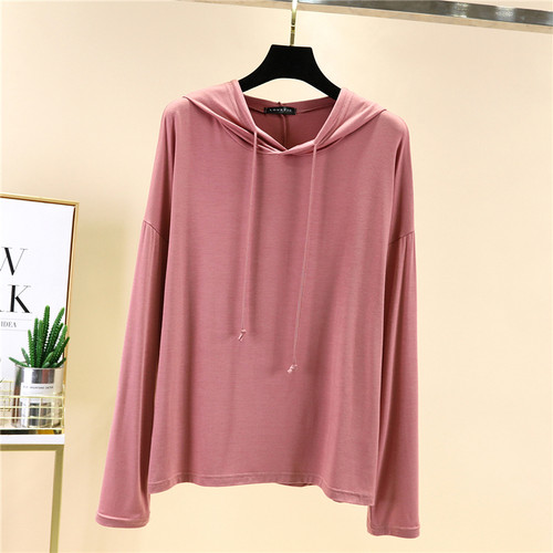 Casual Long Sleeve T-shirt Solid Women's Top休闲长袖T恤上衣