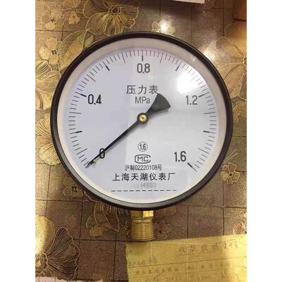 上海天湖仪表厂Y200压力表 空压机表 水压表气压表气泵压力表