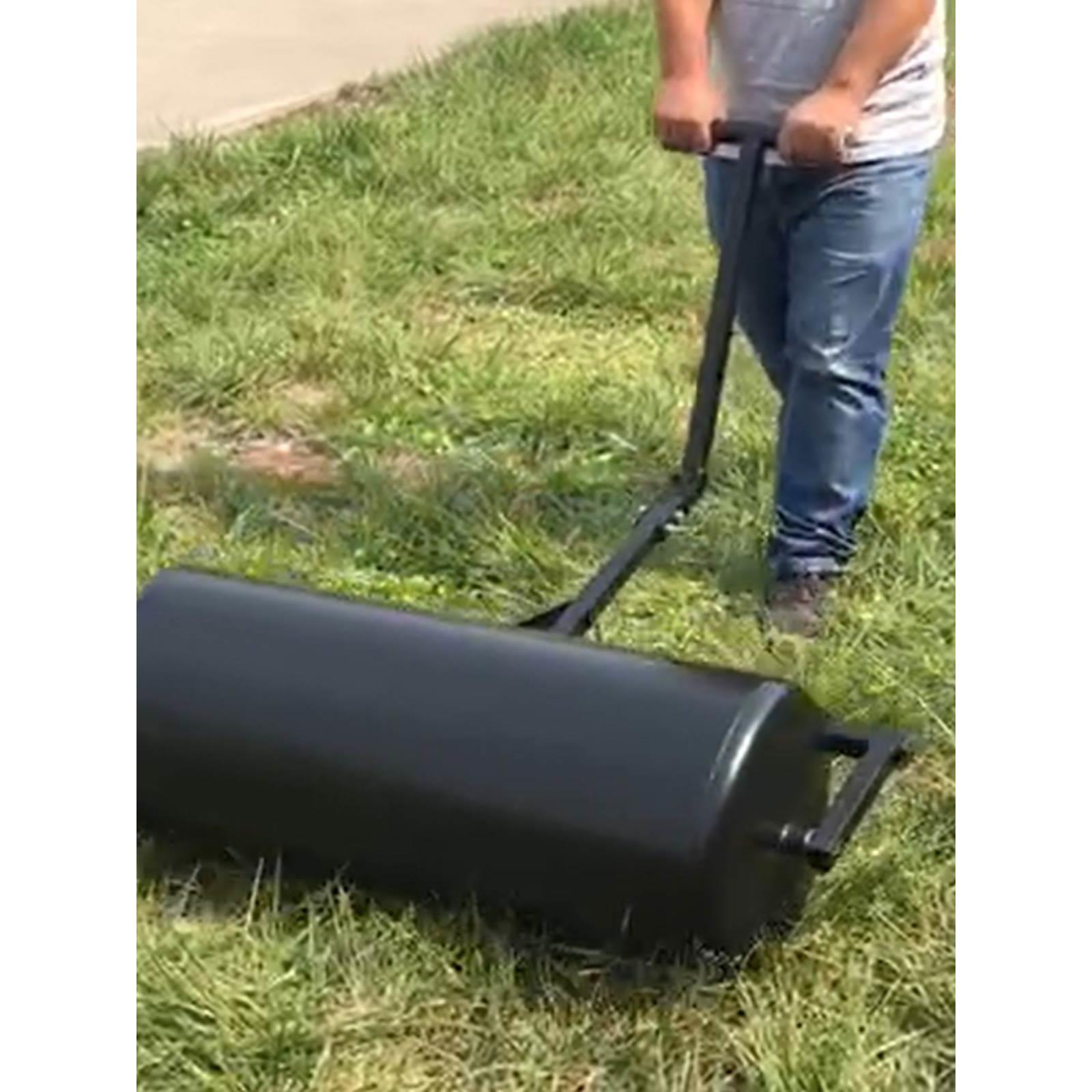 草坪压平滚筒花园铺草皮拍绿化手扶滚桶铁辊打夯草地压实机碾压土