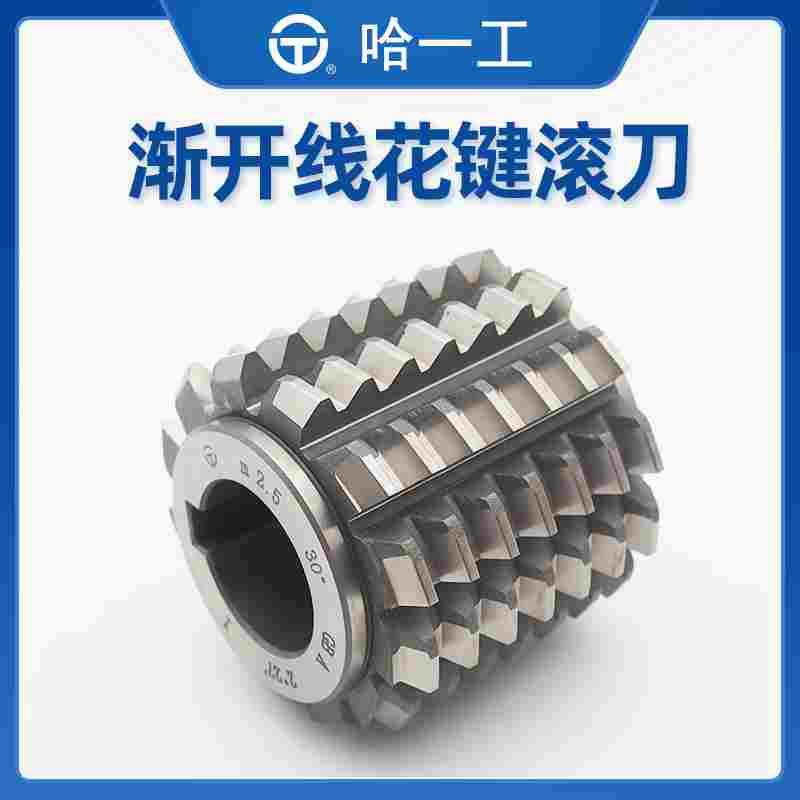 哈一工45度渐开线花键滚刀国标GB C级哈尔滨没高速钢三角花键齿轮