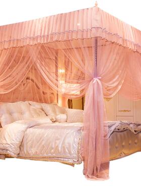 2025新用款高级蚊帐室家卧支架防摔落三开YH220103门蒙古包纹帐公