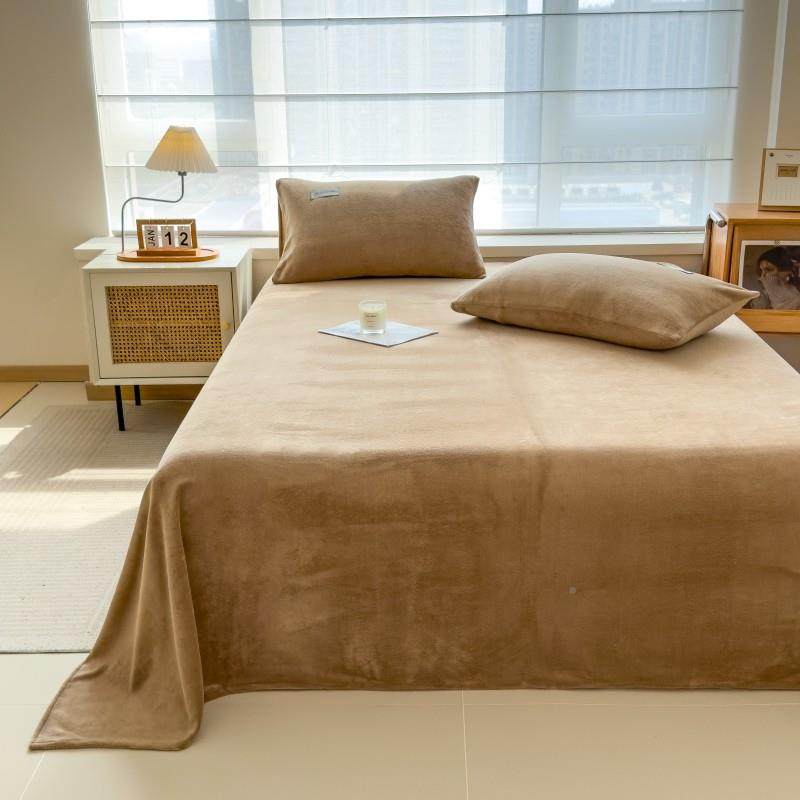 冬季加厚牛绒床单0单件225新款奶法兰珊瑚20251016单绒人纯色宿舍,床上用品,床单,淘宝优惠券,粉丝福利购,淘宝优惠卷