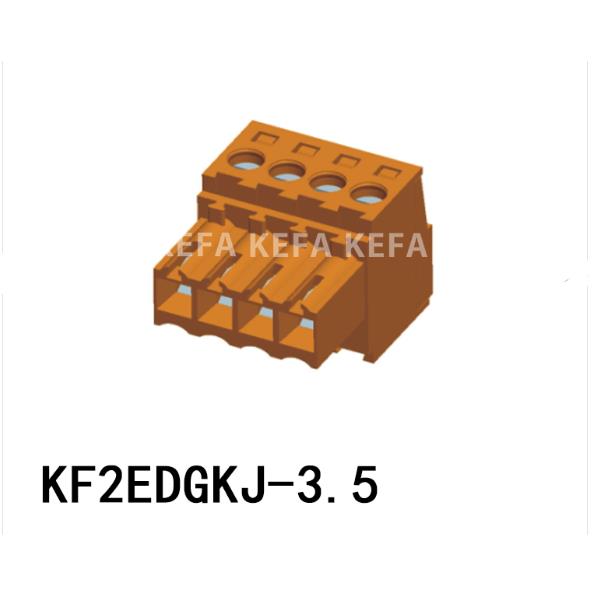 橘色插拔式接线端子KF2EDGKJ/JV/JRC-3.5mm2P-20P 孔头 针座橙色