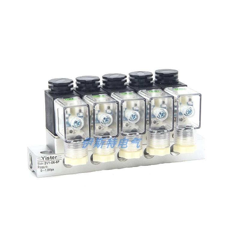 3V1-06-2F/3F/4F/5F/6F/7F/8F/9F/10F多联电磁连排阀二位三通岛阀