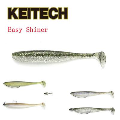 K牌T尾鱼鲈鱼路亚软饵软虫饵日本KEITECH Easy Shiner 微物虫饵