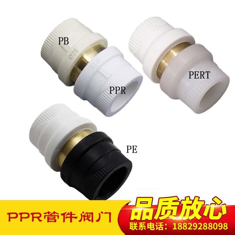 PPR转PE接头PERT20 25 32直通PB直接头4分6分1寸热熔转换变换