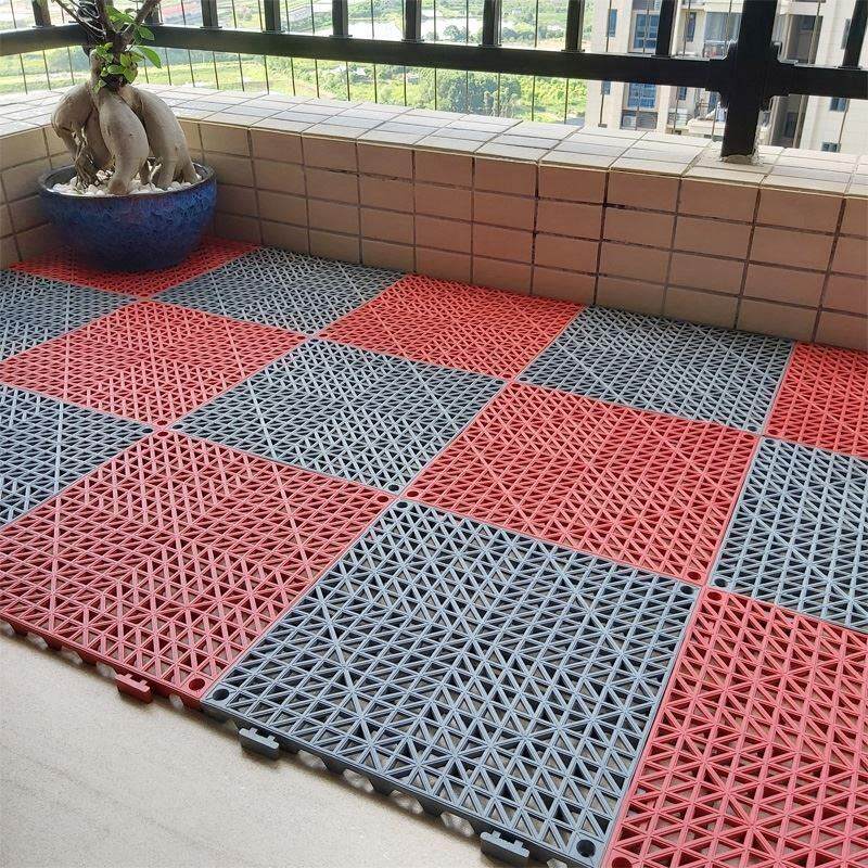 加厚厨房卫生间浴室PVC防水防滑垫脚垫可拼接镂空隔水垫工程地垫