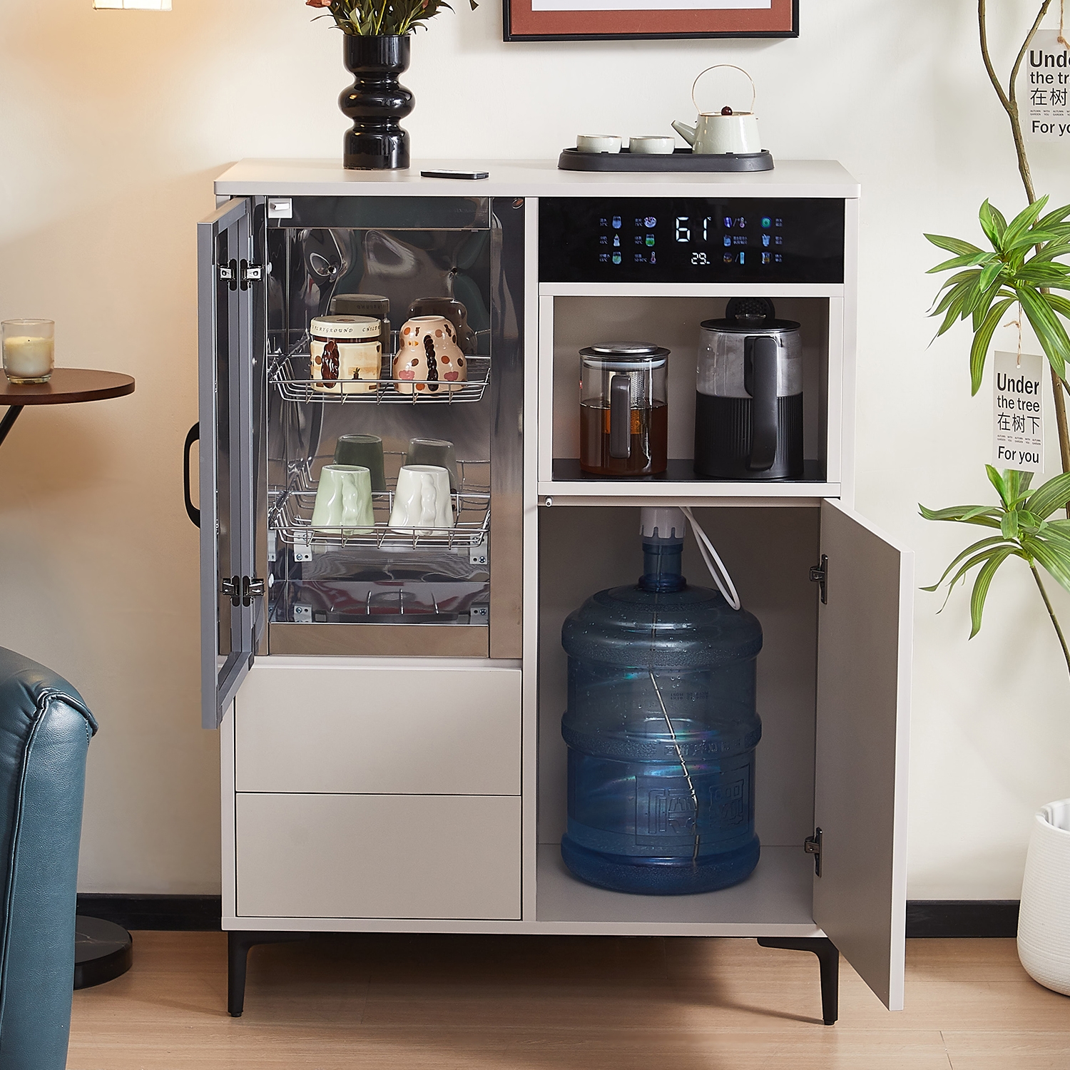 茶吧机带消毒柜一体2025年新款家