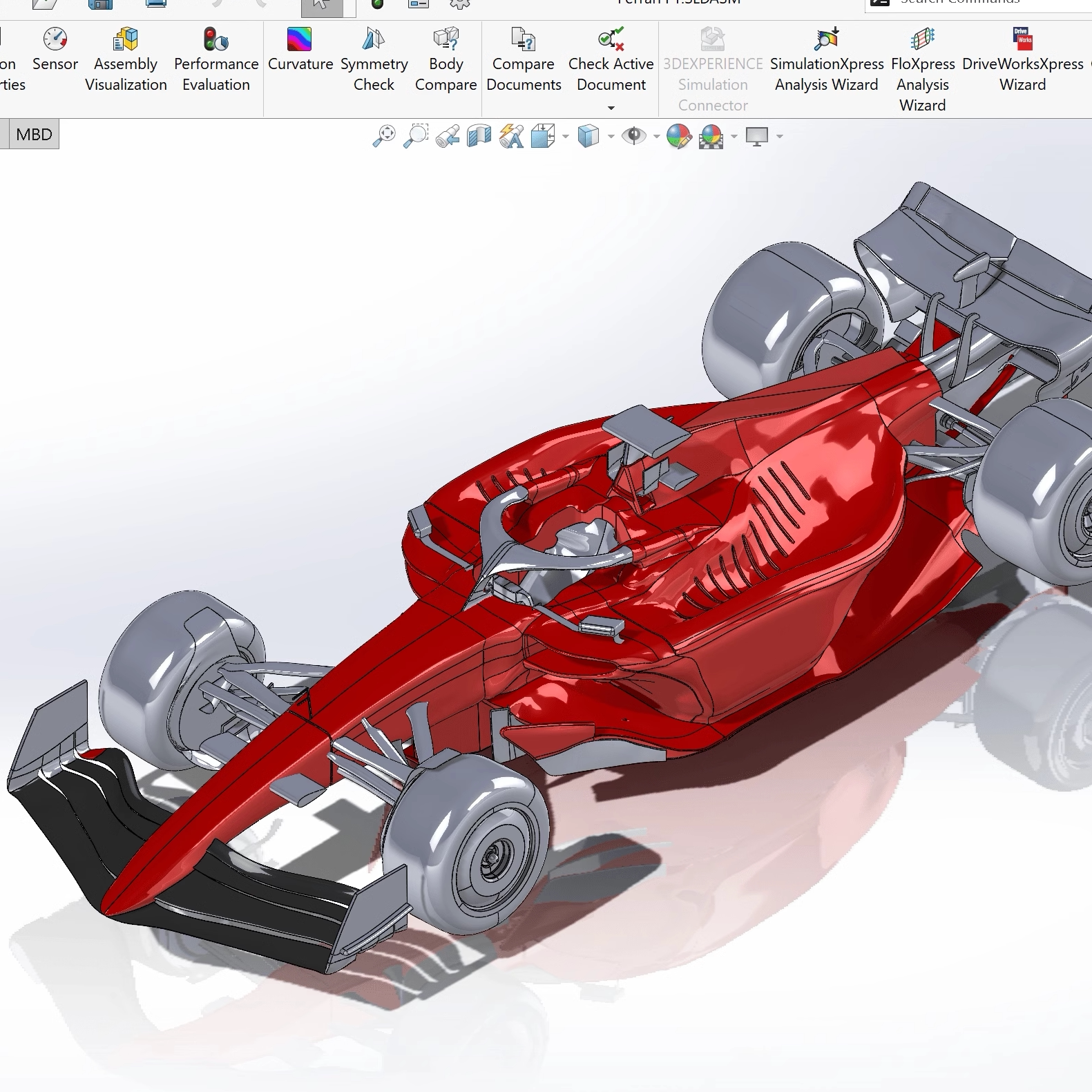 2023法拉利f1方程式赛车汽车图纸step/sw电子模型数字建模