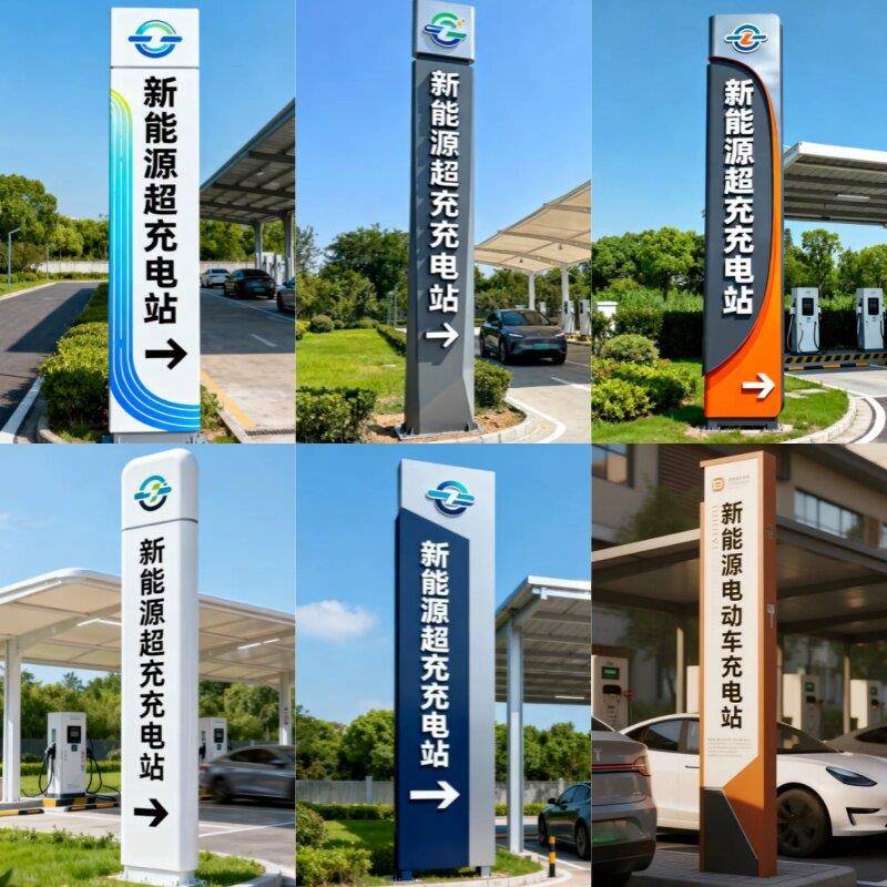 精神堡垒导视牌不锈钢美丽乡村牌景区健康步道导向牌停车场指示牌