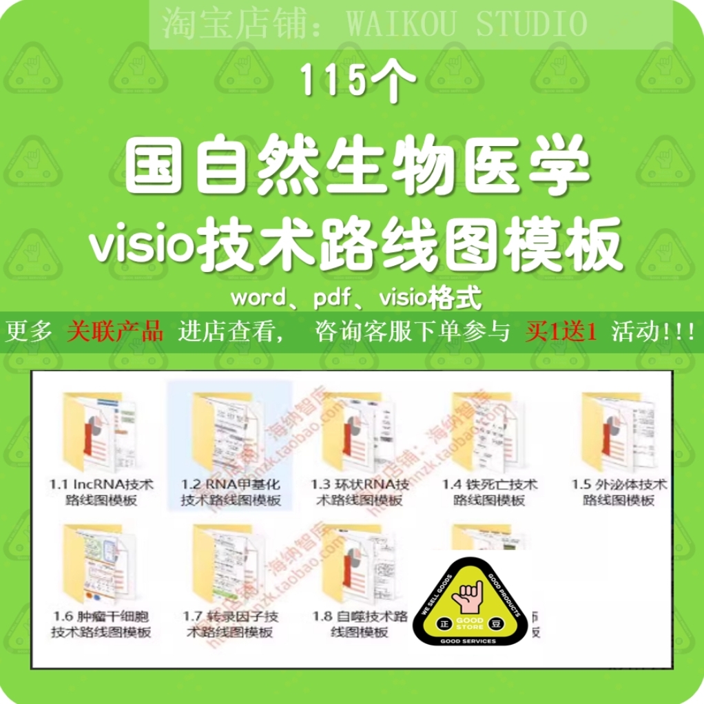 国自然生物医学visio技术路线图模板流程图关系图组织图可编辑ppt