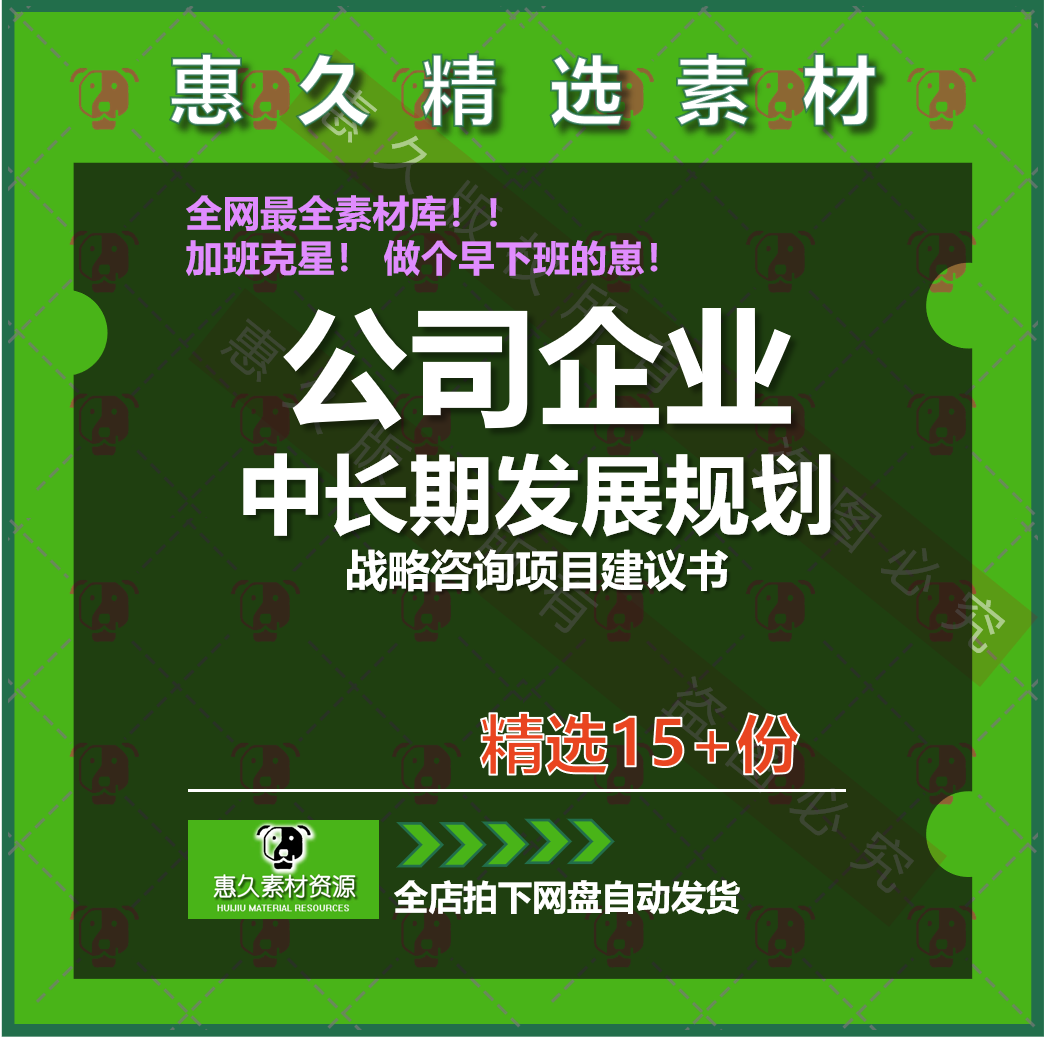公司企业集团中长期发展规划报告经营计划战略咨询项目建议书方案