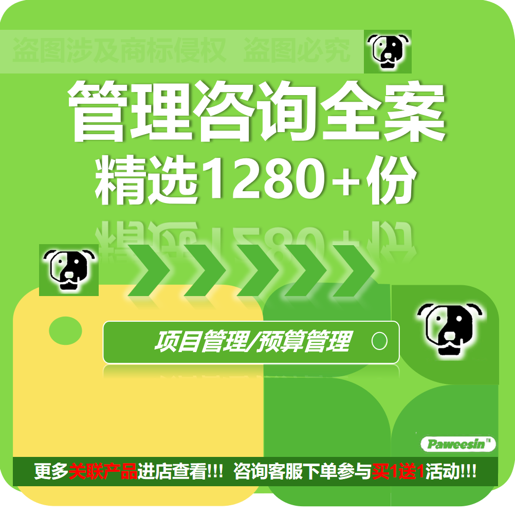 企业管理咨询全案体系预算管理咨询案例企业顾问公司项目管理方案