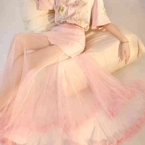 刺绣印花两件套气质2025