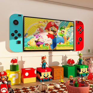 马里奥贴纸儿童房间布置游戏手柄墙面装饰switch任天堂电视机背景