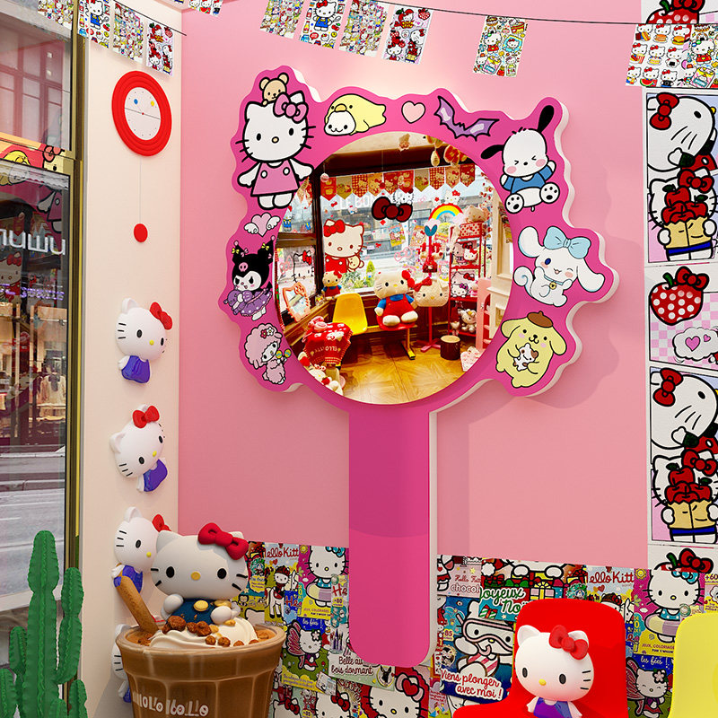HelloKitty涂鸦镜面墙贴拍照