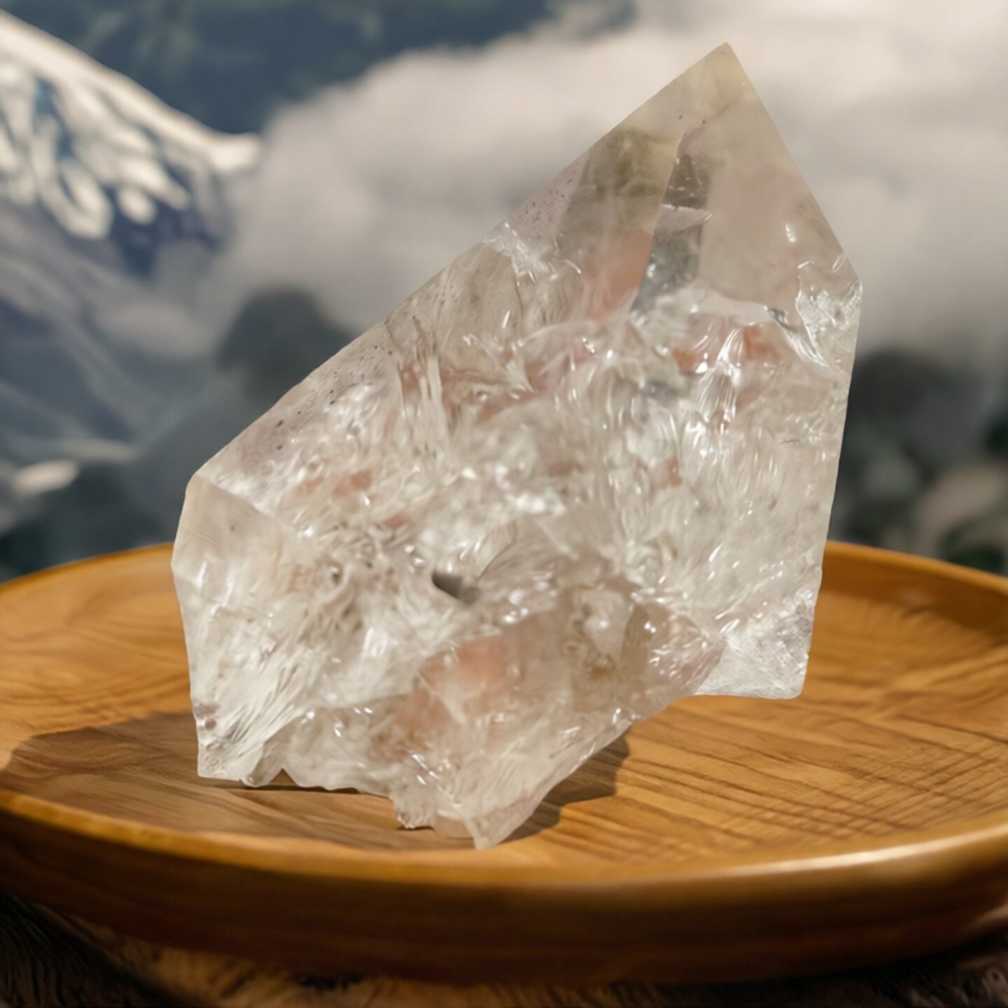 天然水晶原石透明观赏石西藏喜马拉雅水晶摆件矿物晶体标本