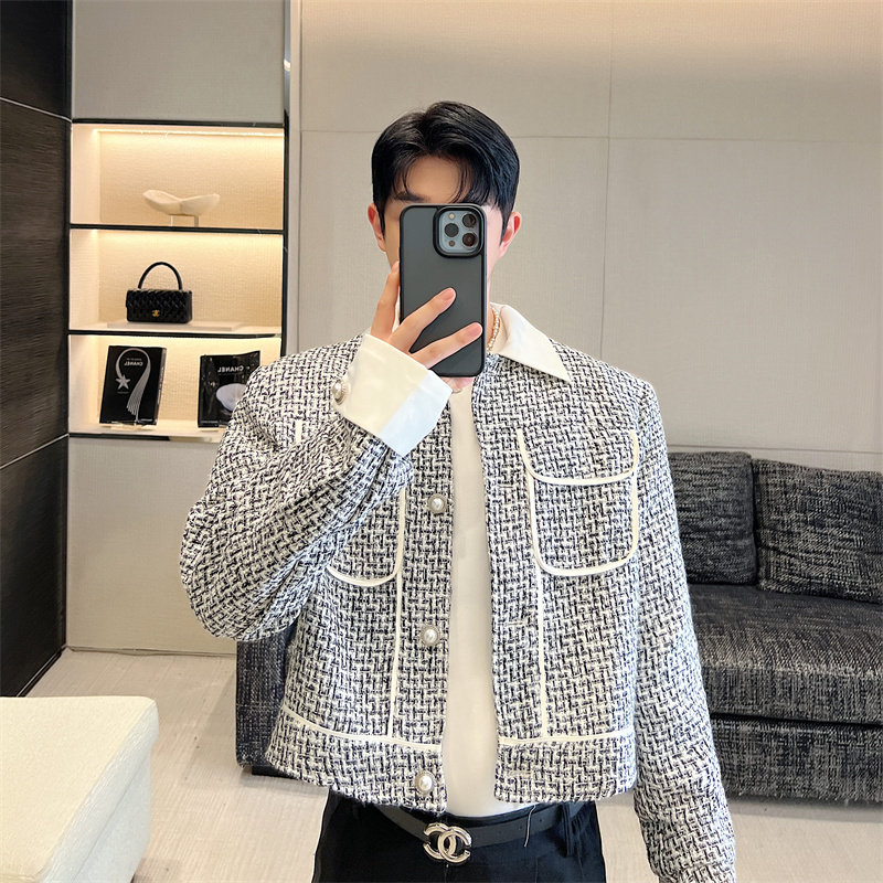 小香风撞色夹克P155,男装夹克,星座1111（原C206）