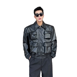 新款立体口袋皮衣外套潮流设计感潮P165，男装皮衣，星座1111（原C206）