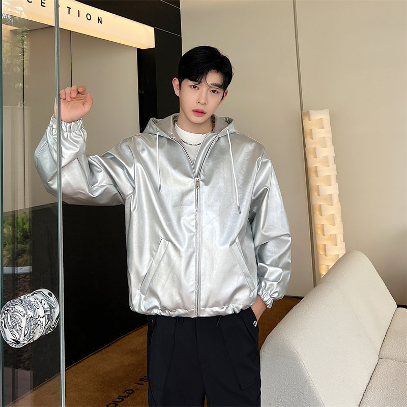 轮廓感银色立体防风未来感夹克男P145,男装夹克,星座1111（原C206）