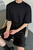夏季必选单品超时尚纯色双领圆领T恤高级感短袖潮P65，男装T恤，星座1111（原C206）