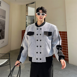 25早春潮流小香风短款夹克花美男外套P95图片