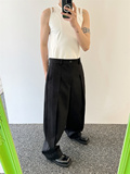 春夏超时尚休闲大廓形收口阔腿西裤潮设计感褶皱裤男女同款P95，男装西裤，星座1111（原C206）
