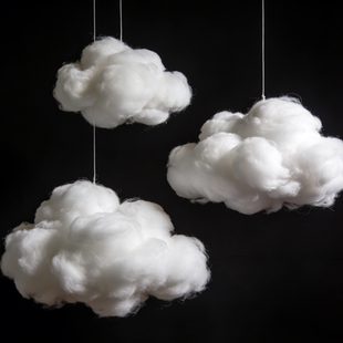 仿真棉花云朵装饰白云挂饰幼儿园橱窗店铺立体布置云朵棉花吊饰品