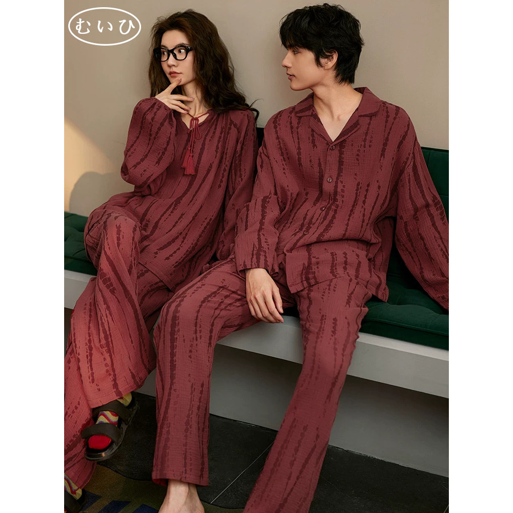 【日本むいひ轻奢】本命年红色结婚情侣睡衣套装春秋女纯棉家居服,女士内衣/男士内衣/家居服,睡衣/家居服套装,淘宝优惠券,粉丝福利购,淘宝优惠卷