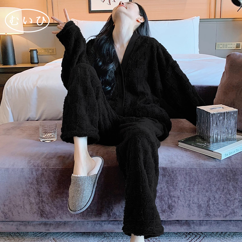 高端/珊瑚绒日本轻奢女睡衣套装