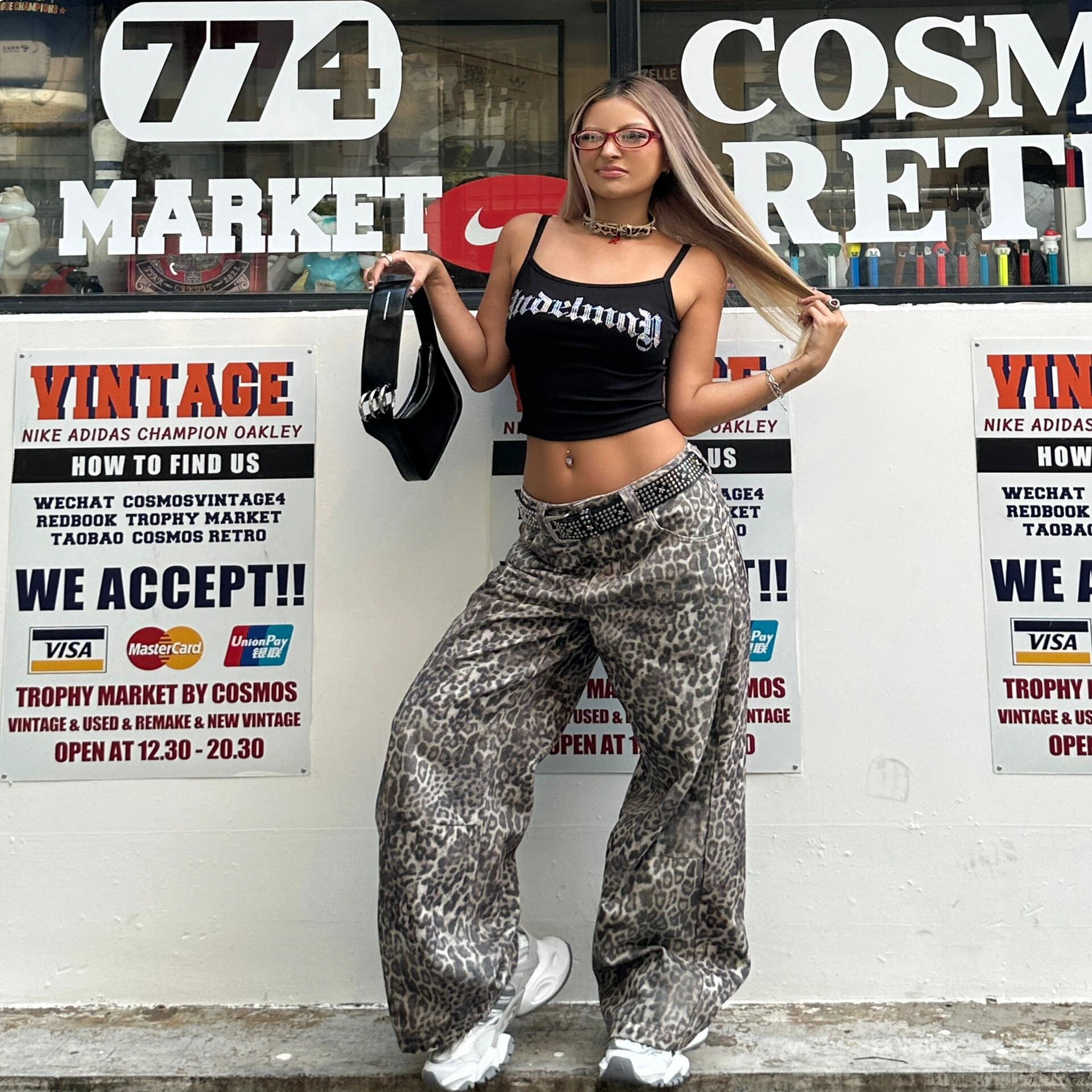 JadedLondon豹纹牛仔裤