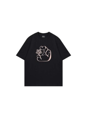 STAY UP LATE手可摘星美式复古高街印花字母休闲亲肤短袖男女同款