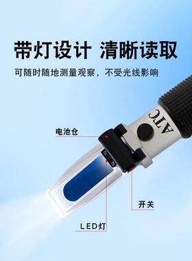 冰点仪防冻液浓度测检试仪43540乙甲醇浓醇度At测c尿素电解质比重