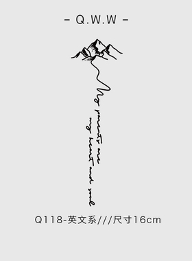 【2份】草本英文纹身贴防水 女腰部手臂高级感【持久2周】