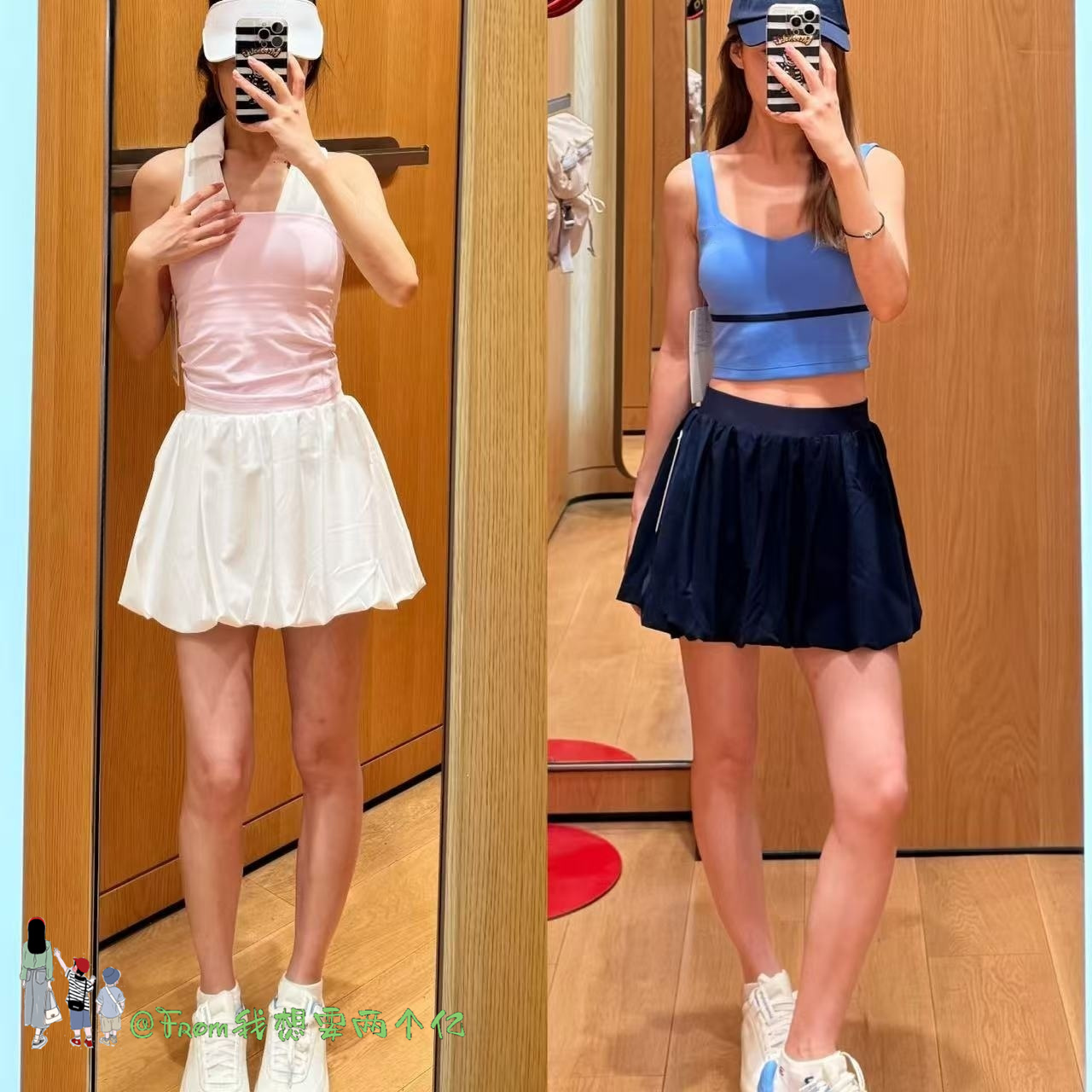 From新品推荐~含内衬裙裤运动高腰花苞裙Bubble蓬蓬泡泡网球短裙