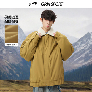 夹棉毛领外套男冬款 2025年新款 棉衣女士棉袄子 冬季 贵人鸟棉服男款