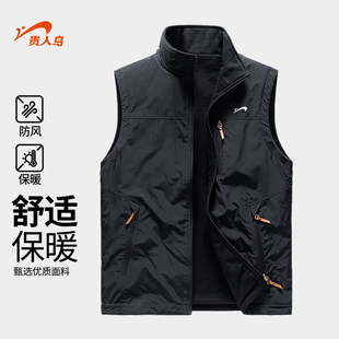 背心运动马夹工装 贵人鸟双面穿马甲男款 坎肩春装 无袖 外套男 春秋季