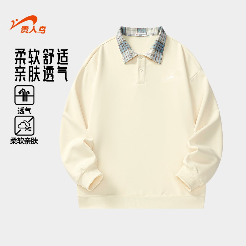 贵人鸟翻领卫衣男士情侣套头衫