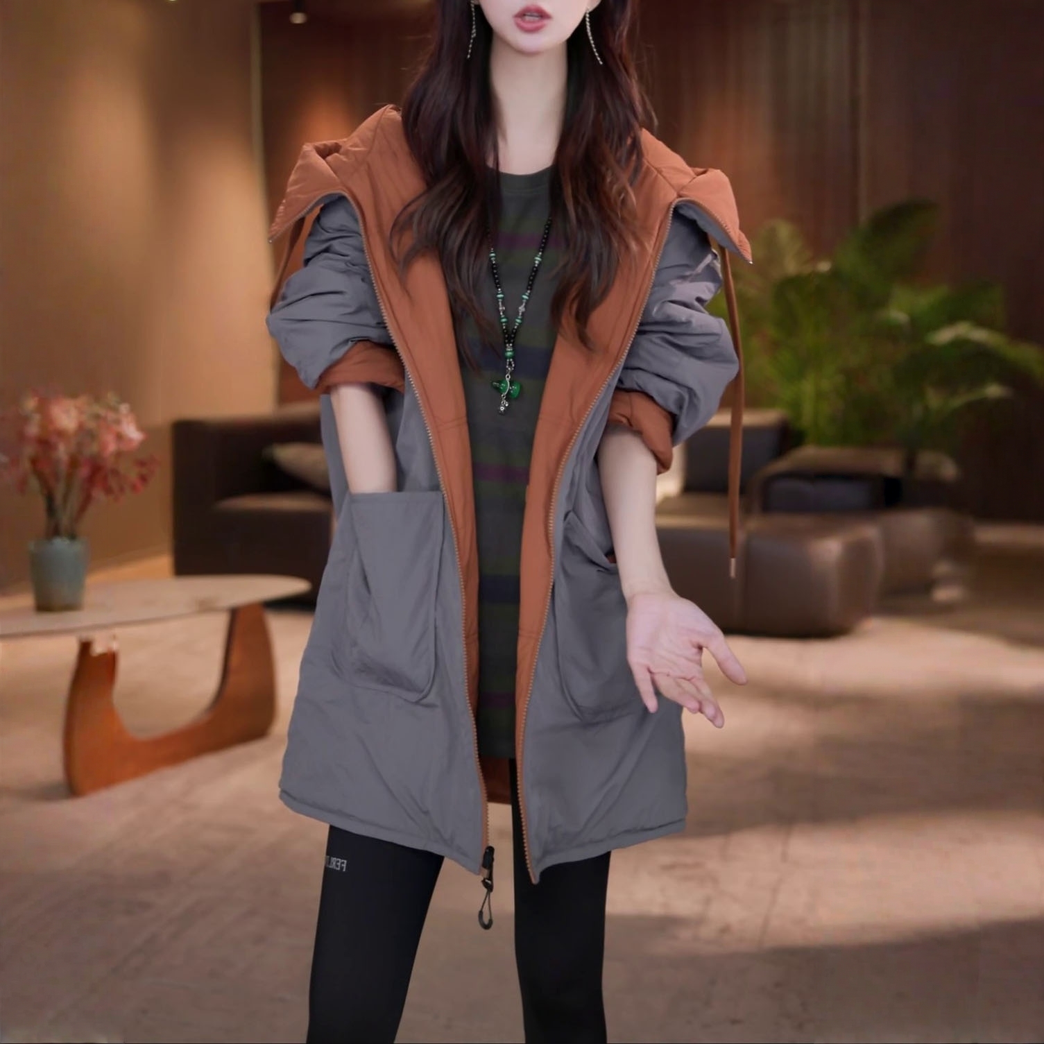 气质宽松显瘦加厚保暖棉服